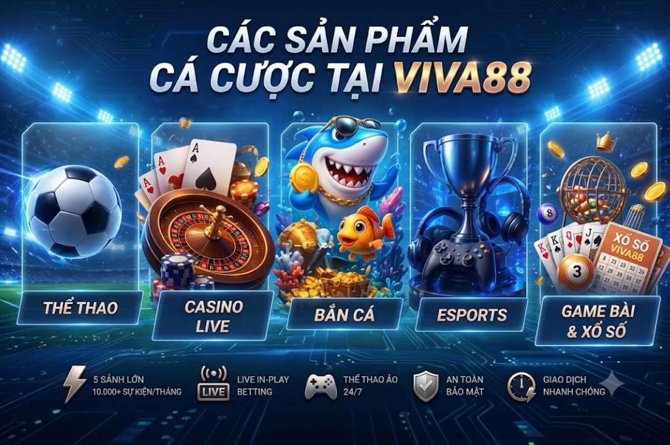 Các sản phẩm cá cược tại nhà cái viva88